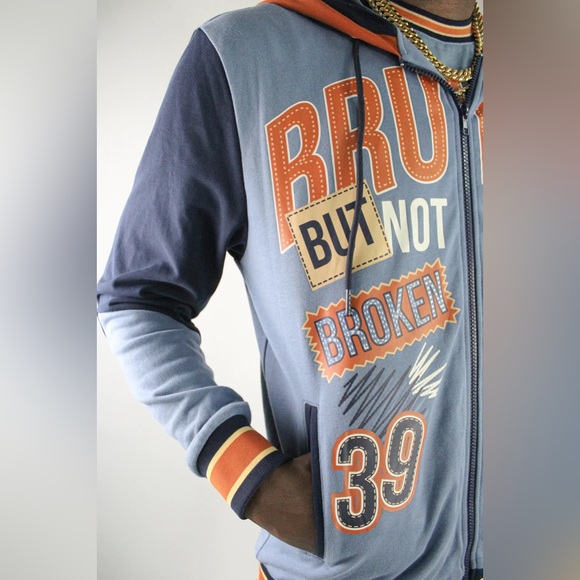 BLAC LEAF BRUISED NOT BROKEN ZIPPER HOODIE JACKET BLHNS-105 - Picture 3 of 8